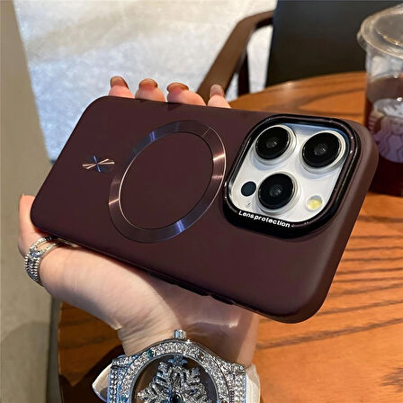 Iphone 15 Plus Uyumlu Lens Koruma Hediyeli Mat MagSafe Özellikli Kılıf