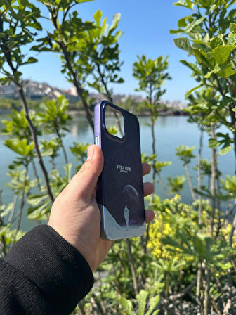  Iphone 15 ProMax Uyumlu Metal Baskılı MagSafe Özellikli Kılıf