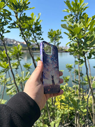  Iphone 15 ProMax Uyumlu Metal Baskılı MagSafe Özellikli Kılıf