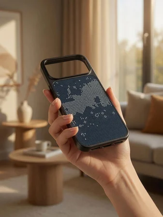 iPhone 17 PROMAX Uyumlu Karbon Fiber Desenli Darbeye Dayanıklı Kılıf