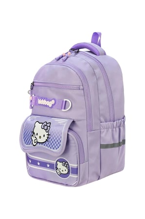Hello Kitty Baskılı Ortopedik Su Geçirmez Ultra Lüx Okul Çantası Termal Beslenme ve Kalemlik