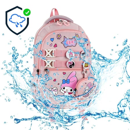 My Melody Baskılı Aksesuarlı Ortopedik Su Geçirmez Ultra Lüx Okul Çantası Termal Beslenme ve Kalemlik
