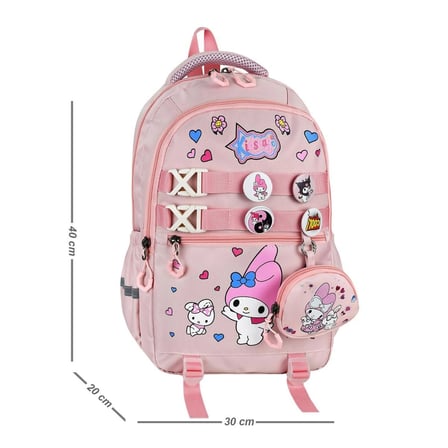 My Melody Baskılı Aksesuarlı Ortopedik Su Geçirmez Ultra Lüx Okul Çantası Termal Beslenme ve Kalemlik