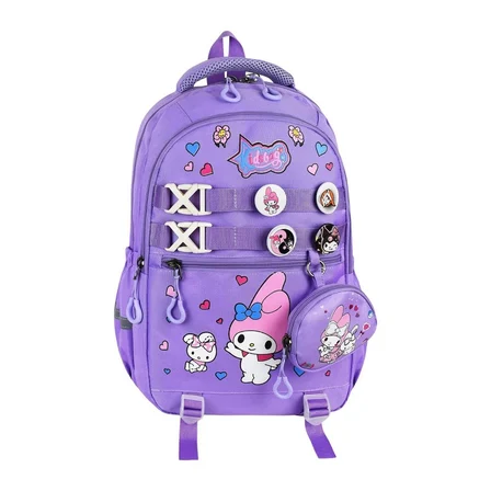 My Melody Baskılı Aksesuarlı Ortopedik Su Geçirmez Ultra Lüx Okul Çantası Termal Beslenme ve Kalemlik