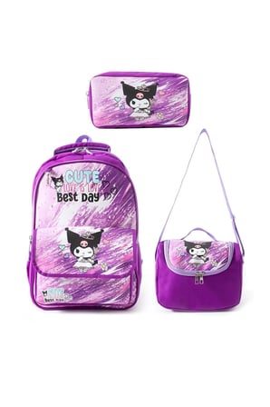 KUROMİ Baskılı Okul Çantası Termal Beslenme ve Kalemlik