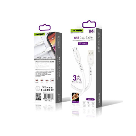 USB to Type-C Şarj & Data Kablosu 3.0A