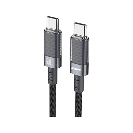 60 W  Type-C to Type-C Şarj & Data Kablosu