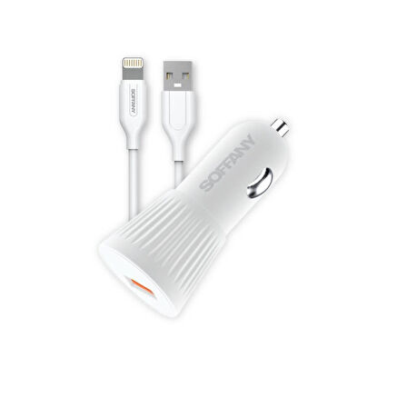 25W Lightning Araç Şarj & Data Kablosu