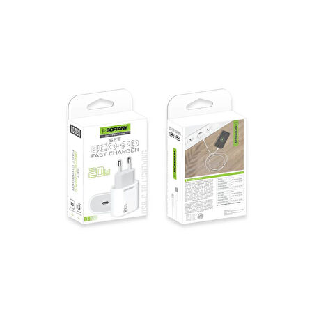 20W ECO-PD Hızlı Şarj USB-C to Lightning