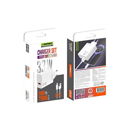 33W TURBO USB-C Şarj & Data Kablosu