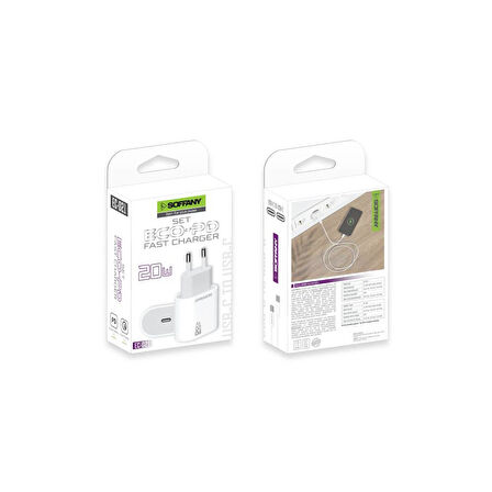20W ECO-PD Hızlı Şarj USB-C to Type-C