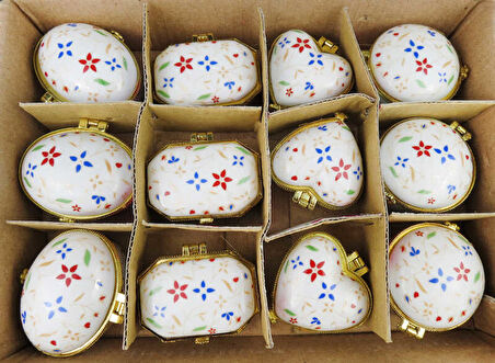 ALTIN KUTU ÇİÇEKLİ 12 ADET