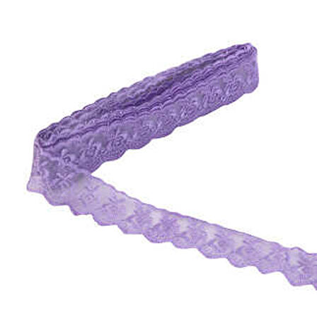 KURDELA DANTELİ 4 CM LİLA 9 MT 1 ADET