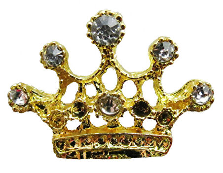 TAÇ KRİSTAL TAŞLI KÜÇÜK ALTIN 10 ADET