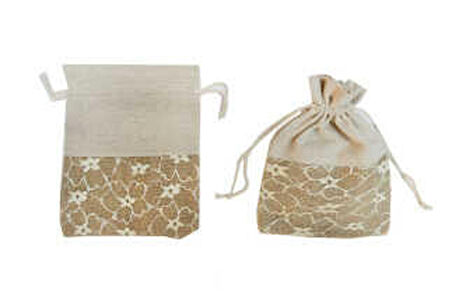 Kese Çift Çuval Dantel Kaplamali 13X18Cm ( 20 Adet )