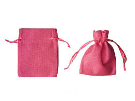 Kese Çuval Natural Fuşya Küçük 9x12 Cm ( 20 Adet )