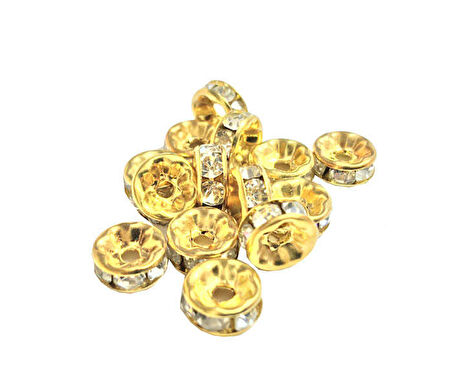Tesbih Ayraci (Durak) Taşli Altin 0.8x0.3 Cm ( 1000 Adet )