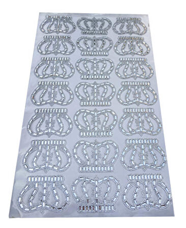 Taç Orta Ütü İle Yapişan 8x5,5Cm (Hot-Fix) ( 21 Adet )