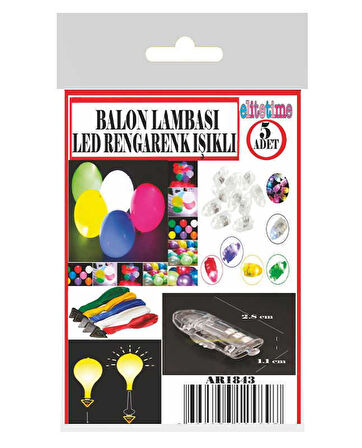 BALON İÇİN LEDLİ IŞIK RENGARENK 1 ADET