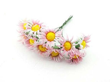 Çiçek Papatya Pembe 3.5x9 Cm ( 100 Adet )