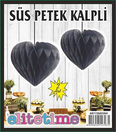 SÜS PONPON KALPLİ SİYAH 2'Lİ SET 1 PAKET