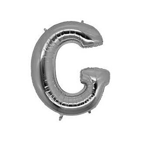 FOLYO BALON HARF G GÜMÜŞ 16 INC(40CM) 1 ADET