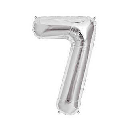 FOLYO BALON RAKAM 7 GÜMÜŞ 16 INC(40CM) 1 ADET