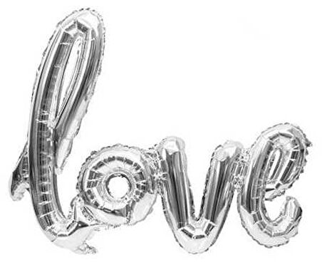 FOLYO BALON LOVE 60x45 CM GÜMÜŞ  1 ADET