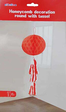 Süs Petek Püsküllü Kirmizi ( 25x85 Cm )