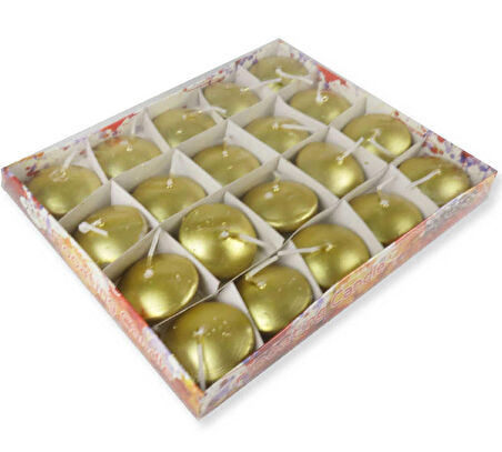Mum Tealight Yüzen Mum Altin 3.5 Cm ( 20 Adet )
