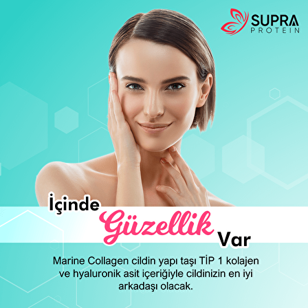 Supra Protein Marine Collagen Kore Menşei Balık Kolajeni Hyaluronik Asit+vitamin C 28 Günlük Kolajen