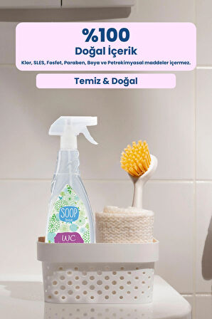 SOOP Home Tuvalet Temizleyici 2 x 750 ml | Doğal Ve Vegan Formül | Zorlu Kirleri Temizler