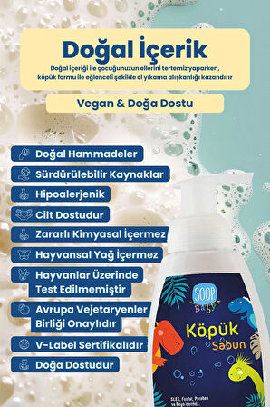 SOOP Baby Bebek Sabun Pudra Kokulu 2 x 300 ML | Vegan Hipoalerjenik