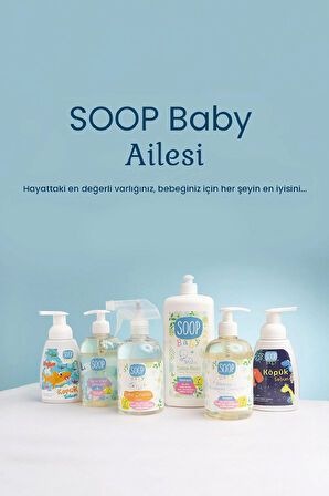 SOOP Bebek Shark  Köpük Sabun Pudra Kokulu 300 ML | Vegan Hipoalerjenik | Eğlenceli Köpük Form -