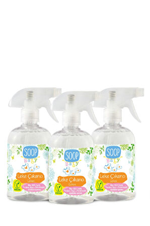 SOOP Bebek Leke Çıkarıcı 3 x 500 ml | Doğal Ve Vegan Formül | Greyfurt Ve Bergamot Kokulu Lekex