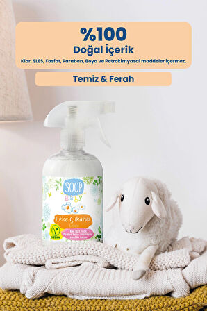 SOOP Bebek Leke Çıkarıcı 3 x 500 ml | Doğal Ve Vegan Formül | Greyfurt Ve Bergamot Kokulu Lekex