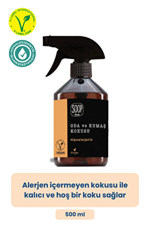 SOOP Home Oda ve Kumaş Kokusu | Hipoalerjenik Ginger Kokulu 500 ml