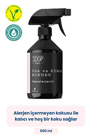 SOOP Home Oda ve Kumaş Kokusu | Hipoalerjenik Pudra Kokulu 500 ml
