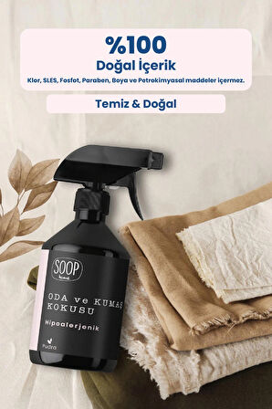 SOOP Home Oda ve Kumaş Kokusu | Hipoalerjenik Pudra Kokulu 500 ml