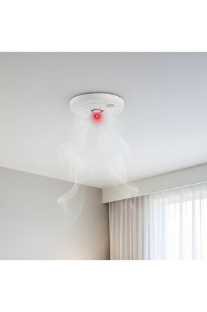 Duman Dedektörü KSD001H 90 Db Yangın Alarmı, Ev & Iş Yeri Için Erken Uyarı Sistemi, Kolay Montaj