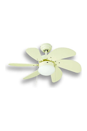 KCF281 DEKORATİF TAVAN VANTİ 60W 30"BEYAZ AHSAP TAVAN VANTİLATÖR - Ahşap