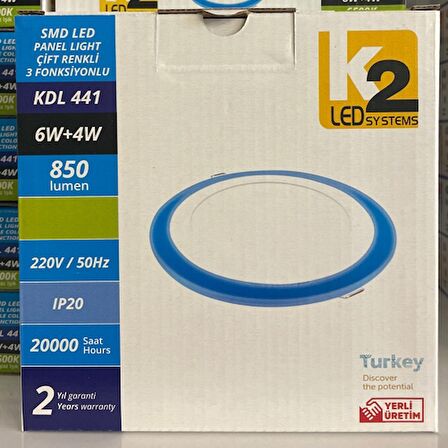 KENDAL KDL441 6+4 MAVİ BEYAZ LED PANEL