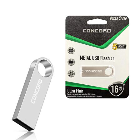 Usb Flash Bellek 16gb Metal Ultra Flaır Concord C-U16 423020