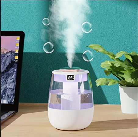 BÜYÜK KAPASİTELİ 1.3 LT USB ULTRASONİK OFİS ODA VE ARABA HAVA NEMLENDİRİCİ BUHAR MAKİNESİ AROMA DİFİZÖRÜ ÇİFT PÜSKÜRTME