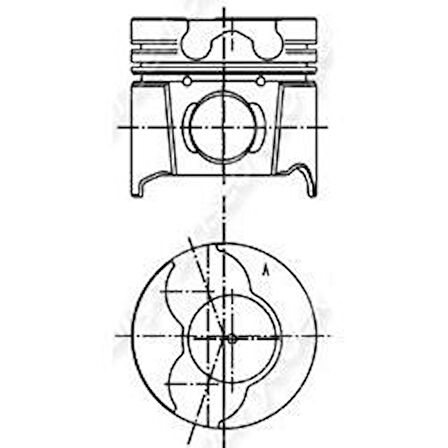 Renault Motor Piston Segman 82,70mm 0,50 Megane Laguna Megane Scenic F3r  2.0 - Yenmak 31-04176-050