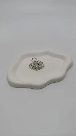 Silver Kuğu Zirkon Taşlı Broş