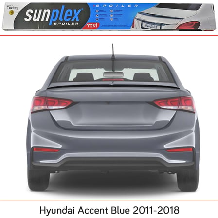 Sunplex Hyundai Accent Blue 2011-2018 Spoiler Bagaj Çıtası Piano Black