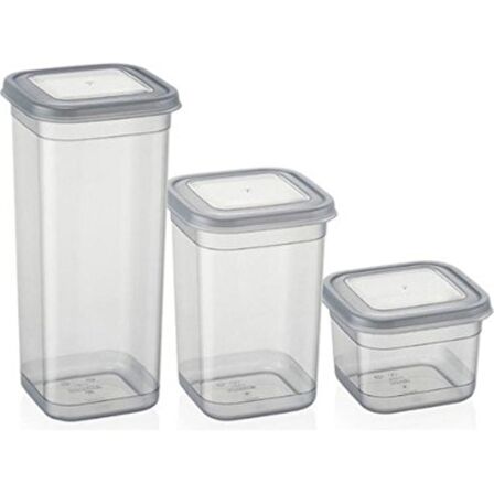 Egemen Plastik Classy 12 Parça Kare Dik Saklama Kabı Seti D-413