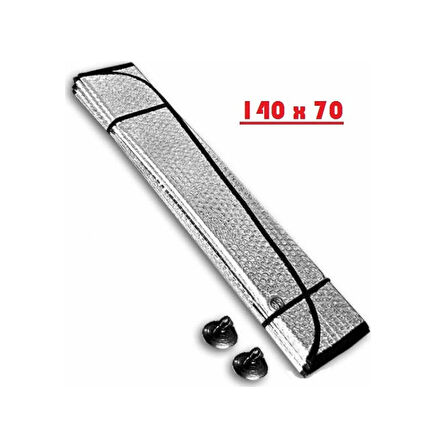 Çift Tarafı Metalize Sert Balonlu Lüx Ön Cam Güneşliği 140 X 70