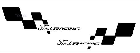 Bayraklı Racing yan kapı araba stickeri